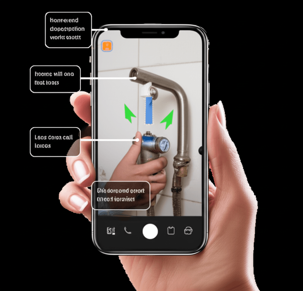 HandyHome XR AR Interface - DIY repair guidance with Handy Hank mascot showing step-by-step instructions